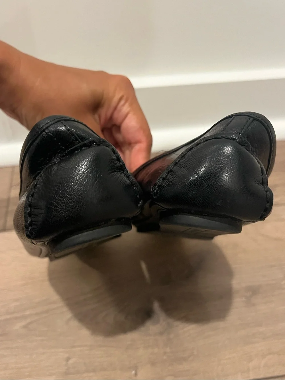 Michael Kors Lillie Quilted Leather Moccasin Flats - Black - Size 7.5